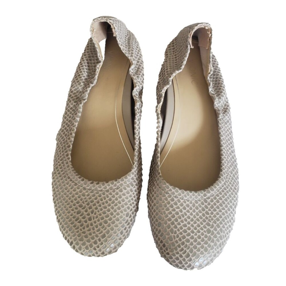 Vionic Alexa Ballet Flats Shoes Women's Size 9 Gray Beige Lizard Print‎ Orthotic